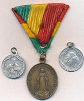 3db-os vallási emlékérem és medál tétel, közte "Árpádházi Szüz Szent Margit könyörögj érettünk&...