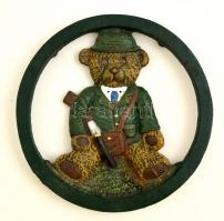 Öntöttvas mackós edényalátét és mécsestartó, 2 db, d: 20 cm, 19x12x12 cm