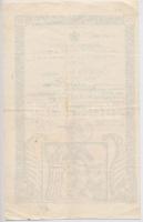 Románia 1941. "A Pénzügyminisztérium 1941. évi 4 1/2%-os kölcsöne" 5000L-ről, kitöltve és ...