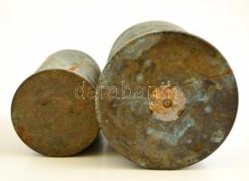 1937 2 db ágyúhüvely, m: 13 és 15 cm