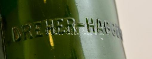 3 db Dreher-Haggenmacher feliratos sörösüveg, kis kopásokkal, m: 27-29 cm