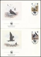 WWF: Birds set on 4 FDC WWF: Madarak sor 4 db FDC-n