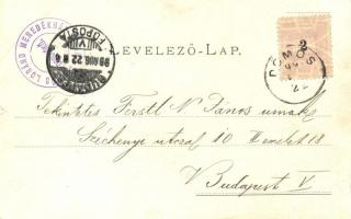 1899 Dobogókő, Báró Eötvös Loránd menedékház, Thirring szikla, Északi kilátás floral s: Feldbacher (...