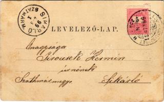 1899 (Vorläufer) Szatmárnémeti, Szatmár, Satu Mare; Közlekedési híd, Zárda, Kereskedelmi bank palotá...