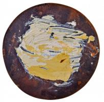 1974. "Jászapáti Nagyközség" Br emlékplakett. Szign.:
 MÁTÉ (91mm) T:2 hátodalán durva ra...