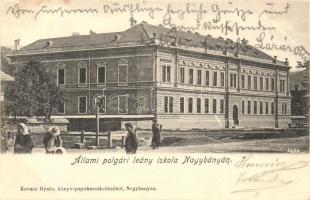 Nagybánya, Baia Mare; Állami polgári leány iskola. Kovács Gyula kiadása / girls school (EK)