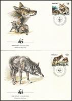 WWF: Farkasok sor + 4 FDC WWF: Wolves set + 4 FDC