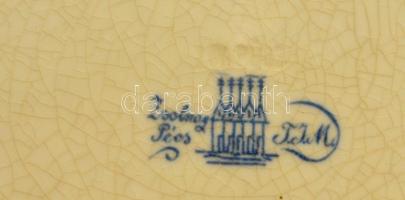 cca 1900 Zsolnay magnólia mintás tányér, kézzel festett, jelzett, hibátlan, d:25 cm