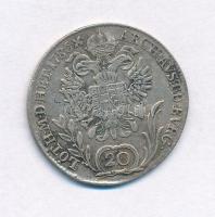 1786B 20kr Ag "II. József" (6,20g) T:2,2- patina