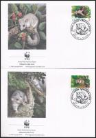 WWF: Edible dormouse set + 4 FDC WWF: Nagy Pele sor + 4 db FDC