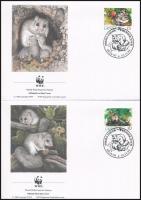 WWF: Edible dormouse set + 4 FDC WWF: Nagy Pele sor + 4 db FDC