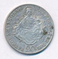 1844B 20kr Ag "V. Ferdinánd" T:2 kis patina 
Huszár 2081., Unger III.:1419