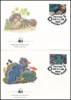 WWF: Tengeri kagylók sor + 4 db FDC WWF Sea shells set + 4 FDC