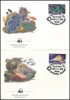 WWF: Tengeri kagylók sor + 4 db FDC WWF: Sea clam set + 4 FDC