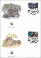 WWF: Tengeri kagylók sor + 4 db FDC WWF: Sea clam set + 4 FDC