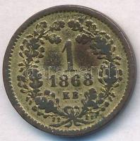 1868KB 1kr Cu "Angyalos címer" aranyozott T:2- aranyozás kopott
Adamo M4.1