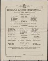 1910 az Első Magyar Általános Biztosító Társaság kötvénye Gyenes József (1864-1929) törvényszéki bír...