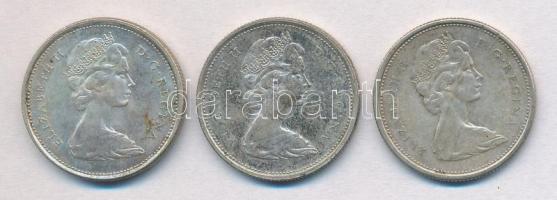 Kanada 1967. 25c Ag "Hiúz" (3x) T:2 k. 
Canada 1967. 25 Cents Ag "Lynx" (3x) C:...