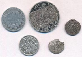 6db-os vegyes, főleg rossz tartású ezüstérmék, közte Ausztria 1879. 1Fl Ag "Ferenc József"...