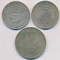 1947. 5Ft Ag "Kossuth" + 1948. 5Ft Ag "Petőfi" + 10Ft Ag "Széchenyi" T...