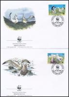 WWF Albatrosz sor + 4 FDC WWF Albatross set + 4 FDC