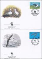 WWF Albatrosz sor + 4 FDC WWF Albatross set + 4 FDC