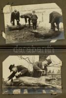 cca 1919 Balatonfüred, családi fotóalbum különféle életképekkel (disznóvágás, szüreti mulatság &quot...