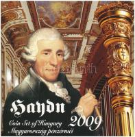 2009. 5Ft-200Ft Haydn (6xklf) forgalmi érme sor + Joseph Haydn Ag emlékérem (12g/0.999/29mm) T:PP patina Adamo FO43.3