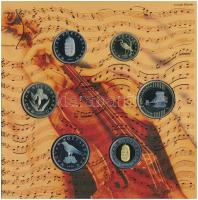 2009. 5Ft-200Ft "Haydn" (6xklf) forgalmi érme sor + "Joseph Haydn" Ag emlékérem ...