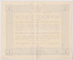 Csanytelek 1910. "Csanyteleki Római Katholikus Egylet" részvénye 1K értékben, bélygzéssel ...