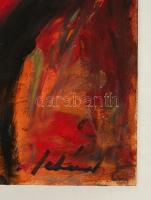 Schéner Mihály (1923-2009): Velencei karnevál. Olaj, farost, jelzett, 50×70 cm