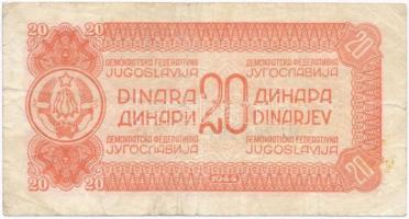 Jugoszlávia 1944. 20D T:III-
Yugoslavia 1944. 20 Dinara C:VG
Krause 51
