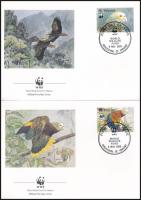 WWF: birds set + 4 FDC WWF: Madarak sor + 4 FDC