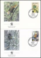 WWF: birds set + 4 FDC WWF: Madarak sor + 4 FDC