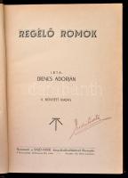 Diener Adorján: Regélő romok. II. bővített kiadás. Rozsnyó,(1940), Sajó-Vidék, 606+1 p. Korabeli aranyozott gerincű egészvászon-kötés, Rudas Könyvkötészet, kissé kopott gerinccel, jó állapotban.