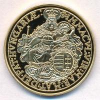 DN "Magyar aranypénzek utánveretben - I. Lipót 10 dukát" aranyozott Ag emlékérem tanúsítvá...