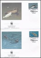 WWF Seals + 4 FDC WWF: Fókák + 4 db FDC