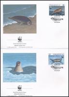 WWF Seals + 4 FDC WWF: Fókák + 4 db FDC