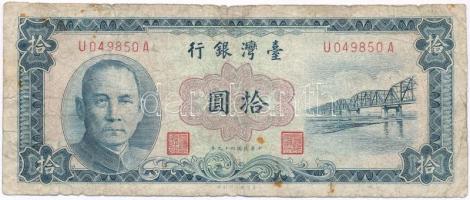 Taiwan 1960. 10Y T:III,III- Taiwan 1960. 10 Yüan C:F,VG