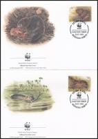 WWF: Beaver set + 4 FDC WWF: Hód sor + 4 db FDC