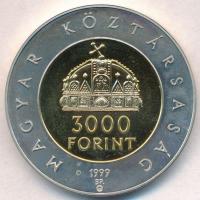 1999. 3000Ft Ag "Az államalapítás 1000. évfordulója" T:BU Adamo EM160
