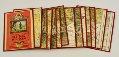 1933 Kirándulók térképe 7.: Bükk-hegység, 1:50000, Magyar Királyi Állami Térképészet, szelvényenként utólag vászonra ragasztva