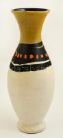 Gorka Lívia (1925-2011): Mázas kerámia váza, jelzett, kopásnyomokkal, m: 28 cm