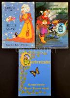 3 db Grimm mese:  Csipkerózsika. Holle Anyó. A kékfényű lámpás.  Füzesi Zsuzsa, Haui József, Bakai Piroska rajzaival. Bp.,1985-1989, Táltos. Kiadói papírkötés.