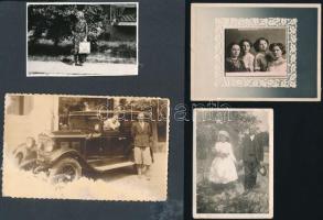 cca 1911-1940 Vegyes fotó tétel, közte katonai fotókkal, ferrotípiával, automobilról készült fotóval...