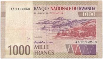 Ruanda 1994. 1000Fr T:III,III- Rwanda 1994. 1000 Francs C:F,VG Krause 24