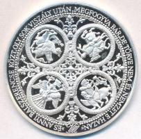 Bognár György (1944-) 1996. "Millecentenárium" Ag emlékérem (15,49g/0.999/42,5mm) T:PP