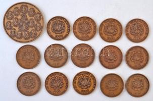 Bognár György (1944-) 1986-1999. "MÉE Gyöngyösi Csoport - Aradi Vértanúk" 15db-os Br emlék...