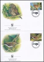 WWF: Songbirds set on 4 FDC WWF: Énekesmadarak sor 4 db FDC-n