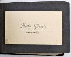 cca 1930 Pesthy Gerzson mezőgazdász fotóalbuma lettországi utazásról, 47 db fotóval, köztük, vasútál...